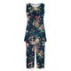 thumbnail image 3 of Conjunto de Verano para las Mujeres Casual Impreso sin Mangas Cuello Redondo Y Pantalones Recortados de Dos Piezas, 3 of 6