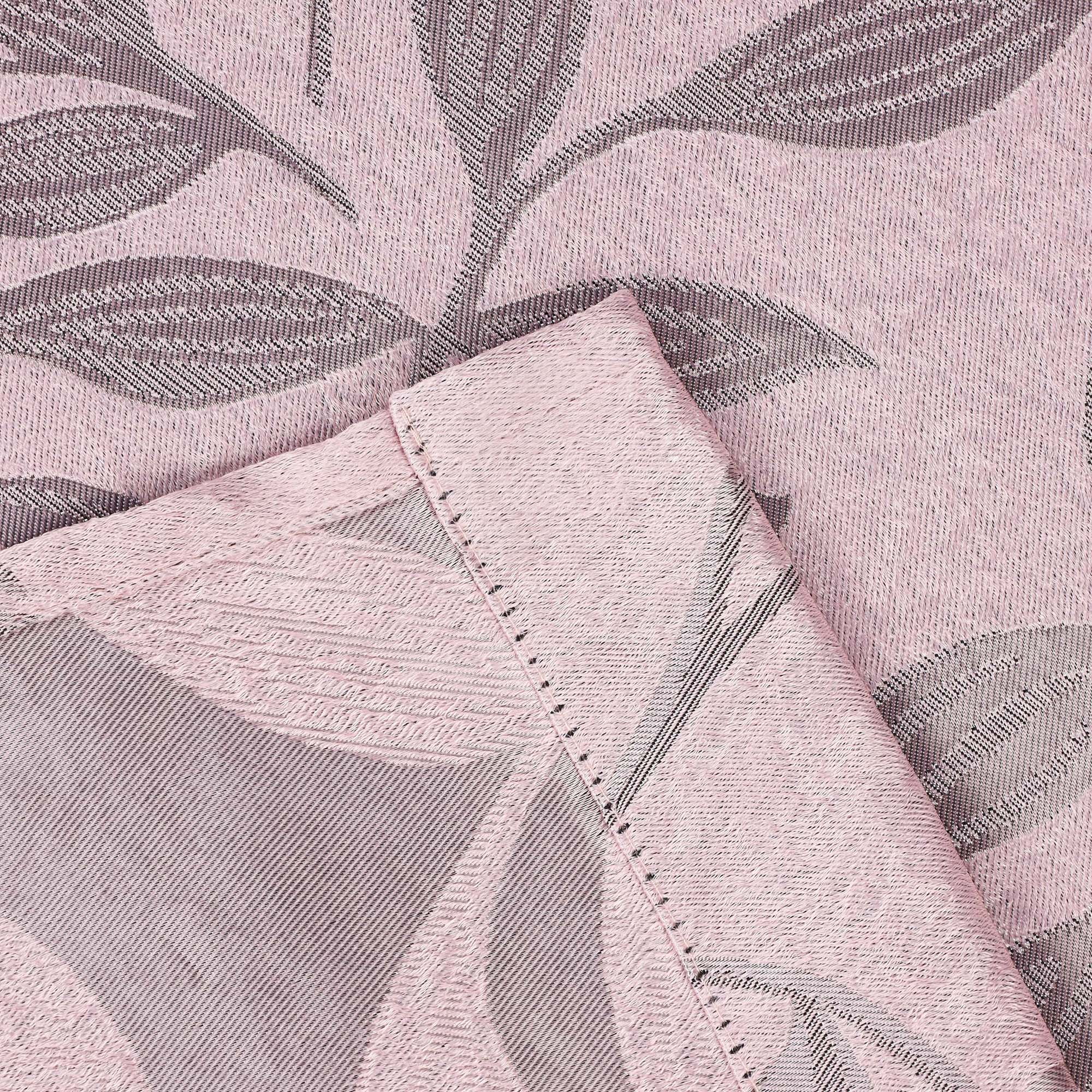 Superior Blackout Leaves Curtains Set of 2, Light Filtering Grommet Curtain Panel Set, Blush, 52"W x 108"L