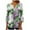 Green, variant on BSDJILFG Tunics for Women 3/4 Bell Sleeve Floral Peplum Tops Button Up Pleated Cutout V-Neck Work Blouses Summer Sales