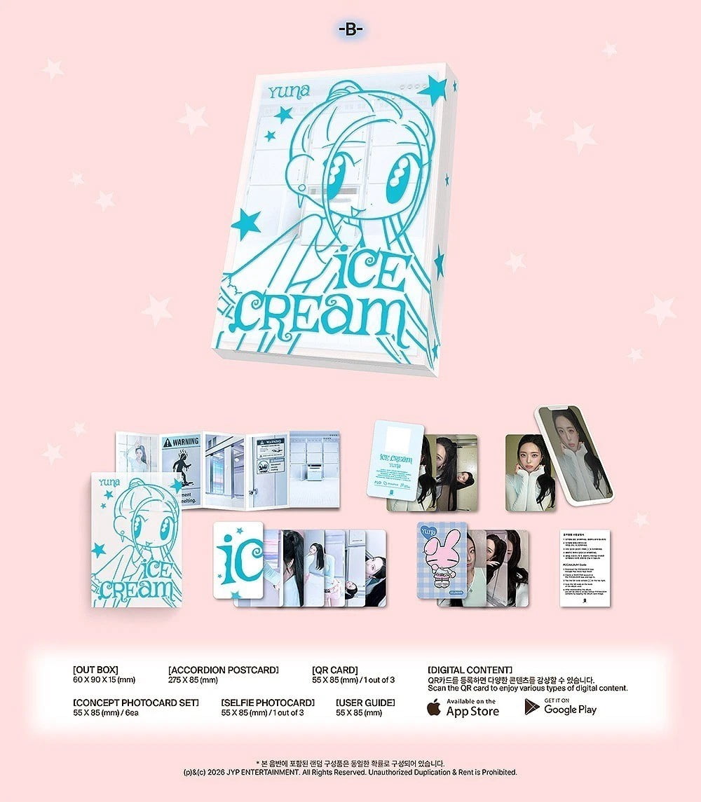 YUNA (ITZY) - [ICE CREAM] 1st Mini Album POCAALBUM B Version