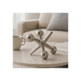 thumbnail image 4 of Decorative Metal Jack Sculpture for Home Décor - Modern Figurine for Bathroom, Office, and Living Room Décor - Abstract Accent for Entryway, Shelf Display, and Coffee Table - 5", Silver & Metallic, 4 of 13