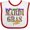 White and Red, variant on Inktastic Mardi Gras Let the Good Times Roll Boys or Girls Baby Bib