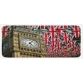 thumbnail image 1 of Union Jack Kitchen Mat, UK Flags Background Big Ben Celebrations Loyalty, Plush Decorative Kitchen Mat with Non Slip Backing, 47" X 19", Pale Coffee Red, by Ambesonne, 1 of 1