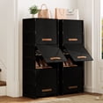 thumbnail image 6 of BGTREND 7 Tier Narrow Shoe Rack with Covers Shoe Storage Organizer Holds 14 Pairs for Closet Entryway Hallway, Black, 6 of 9