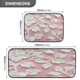 thumbnail image 3 of 2-Piece Kitchen Mat Set Non Slip Washable Floor Mats Decorative Rugs for Kitchen Sink Laundry Delicate White Lace Floral Pattern, 3 of 7
