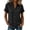 Black-4, variant on Stamzod Womens Short Sleeve Shirts V Neck Collared Button Up Shirt Tops with Pockets Oversize Dressy Casual Women Shirts Green S