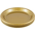 thumbnail image 2 of JAM Paper Bulk Round Plastic Party Plates, Gold, 200/Box, Medium, 9", 2 of 4