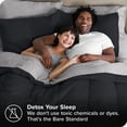 thumbnail image 4 of Bare Home 5-Piece Bed-in-a-Bag - Twin, Black with Light Gray Sheet Set, 4 of 8