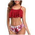 thumbnail image 1 of Trajes de Baño de Dos Piezas Para Mujer, Traje de Baño Con Volantes, Tankini, Ropa de Playa, Traje de Baño Odeerbi ODB118885, 1 of 9