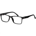 thumbnail image 2 of Equate Men's Finn Bluelight Rectangular Reading Glasses with Case, Black, +1.25, 2 of 11