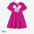 thumbnail image 1 of Disney Robe pour Fillette 2T, Tenues Assorties pour la Famille à Manches Courtes, Rouge Rosé, 1 of 5