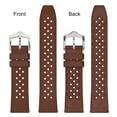 thumbnail image 4 of Fluororubber Watch Band,18mm Quick Release Watch Strap for Men and Women,Brown with Silver Buckle, 4 of 7