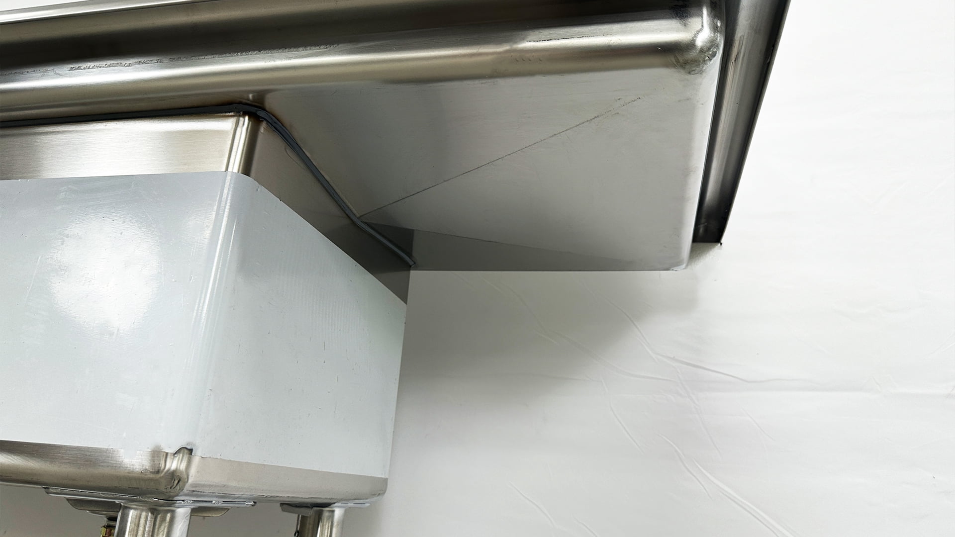 Elite Kitchen 63 in. 3 Compartment Sink with Faucet, NSF Commercial Sink with Right Drainboard in Stainless Steel