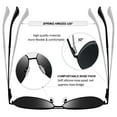 thumbnail image 6 of KANASTAL Polarized Aviator Sunglasses for Men Women Classic Mirrored Lens UV Protection Golf Fishing Climbing Sun Glasses (Black Frame/Black Lens), 6 of 8