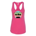 thumbnail image 2 of Wild Bobby, Pastel Color Hot Girl Summer, Streetwear, Women Racerback Tank Top, Raspberry, Small, 2 of 4