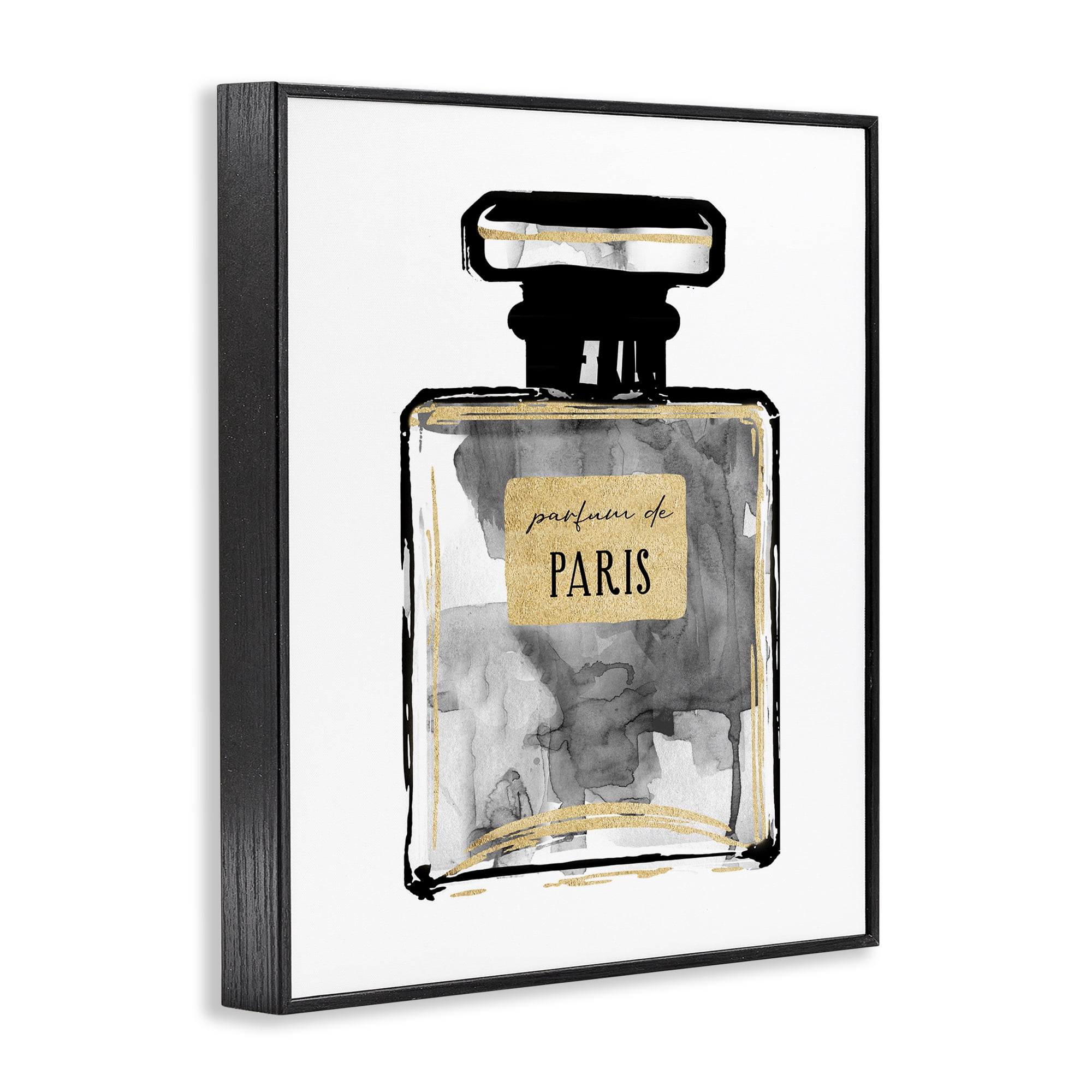 Stupell Industries Bold French Perfume Beauty & Fashion Painting Black Framed Art Print Wall Art, 11 x 14