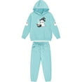 thumbnail image 4 of SERTG Children's Halloween Two-Piece Set Hooded Sweatshirt with Cute Printed +Casual Long Pants Long Sleeved Set Tops and Pants for Kids 2-13 Years(Light Blue,4 Years), 4 of 5