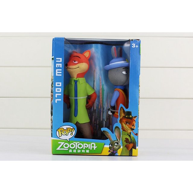 20cm 2 unids/lote Zootopia Fox Rabbit Judy figuras de acción juguetes en miniatura de PVC mejor regalo para niños zhangyuxiang unisex