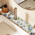 thumbnail image 2 of Yayeee Faucet Mat for Kitchen Sink 14.7" Diatomite Long Splash Guard Pad, Light Floral Pattern, 2 Pack, 2 of 7
