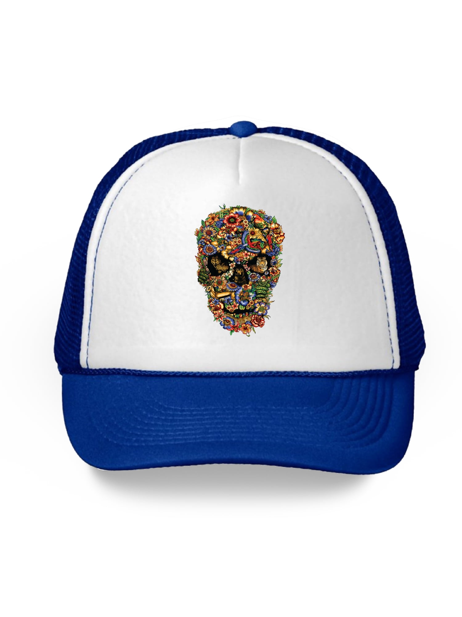 Sugar Skull Flowers Snapback Hat 