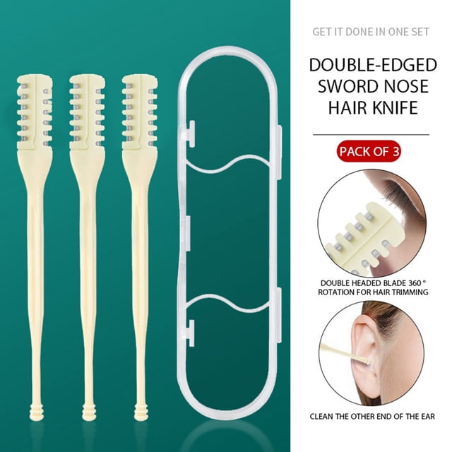 Tondeuse pour Poils du Nez Améliorée 2 en 1 Épilation du Nez et Double Tondeuse pour Poils du Nez Rotative à 360 ° pour Voyage Tondeuse pour Poils du Nez Améliorée