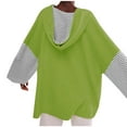 thumbnail image 3 of Samickarr Sweatshirt for Women Trendy Oversized Long Sleeve V-Neck Pullover Fall Outfits Tops Color Block Causal Loose Hoodies Shirt, 3 of 5
