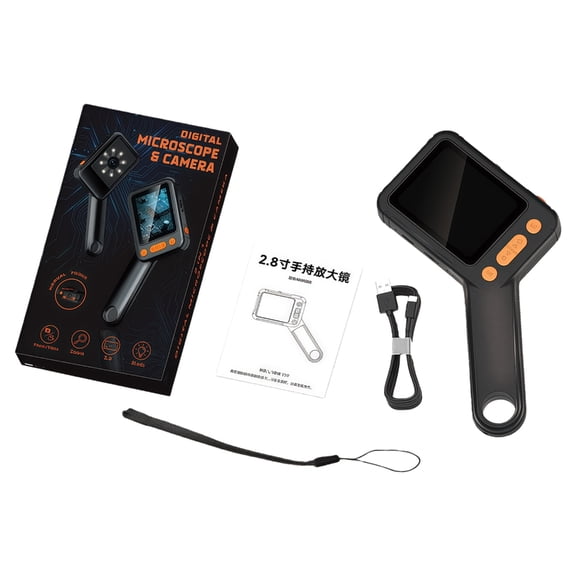 PatungKu Portable Kids and Adults Exploration Tool Digital Microscope Clear Screen 1000X Magnification LED Lighting PC Connection