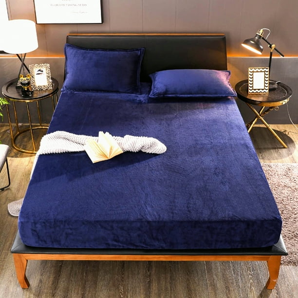 Velvet plush fitted bed sheet hotsell