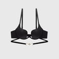 thumbnail image 7 of Women's Sexy Pearl Low-cut Convertible Straps U-Shaped Push up Padded Bra Underwear, 7 of 7