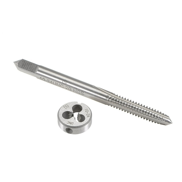Unique Bargains Ensemble de Passe-Fil 10-24 UNC, Passe-Fil Machine HSS avec Passe-Fil Rond Main Droite