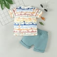 thumbnail image 5 of Boys Dinosaur Prints Summer Short Sleeve T Shirt Tops Sports Short Pants Two Outfits, 5 of 9