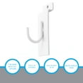 thumbnail image 4 of SSWBasics Slatwall Accessories - Pack of 50 White Slatwall Hooks for Display - Essential Slat Wall Accessories for Organized Retail and Home Storage, 4 of 5