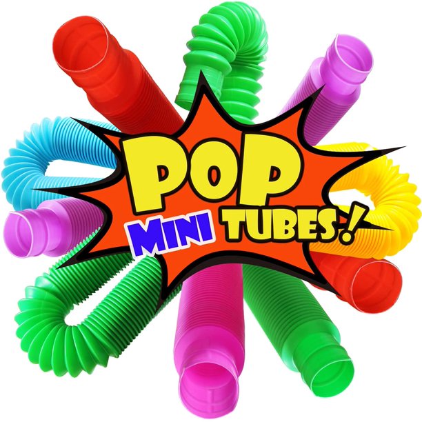 Novelty Place 6 Pcs Mini Pop Tubes Sensory Fidget Toy Telescopic