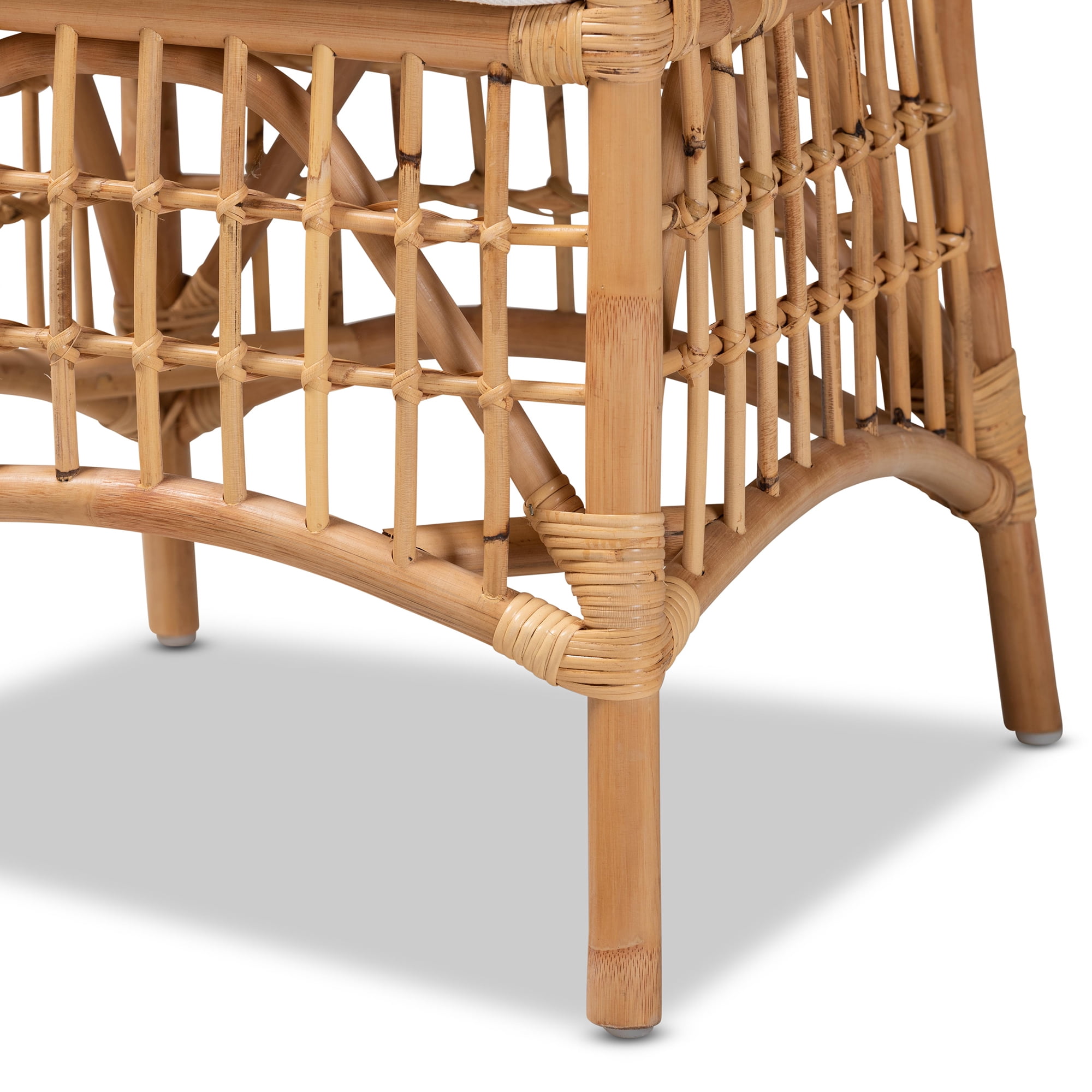 bali & pari Rose Rattan BOHO Dining Chair, Natural Brown