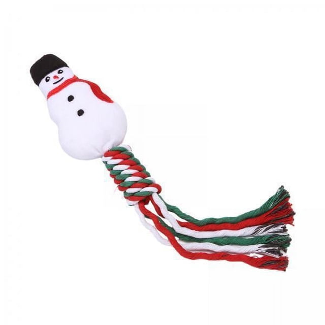 2x Juguete Navideño para Perros, Juguete con Cuerda para Perros, Juguete para Tirar Perros para Aburrimiento, Masticadores Agresivos para Entrenamient 2 piezas