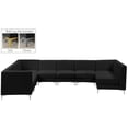 thumbnail image 3 of Meridian Furniture Alina Black Velvet Modular Sectional, 3 of 20