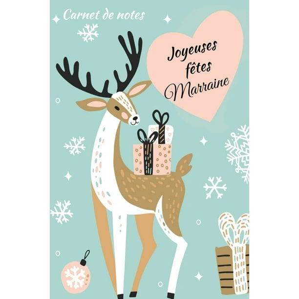 Carnet De Notes Joyeuses Fetes Marraine 1 Pages Lignees Cadeau De Noel Paperback Walmart Com Walmart Com