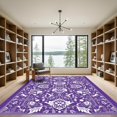 thumbnail image 2 of ODIKA 5'x7' Machine Washable Non-Slip Area Rug, Oriental Purple High Traffic Rug with Pad, Purple, 1048802, 2 of 8