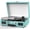 Cyan, variant on Vinyl Record Player 3 Speed Bluetooth Portable Suitcase Belt-Driven Record Player with 2 Built-in Stereo Speakers Vinyl Vintage Turntable Records Player with RCA Line Out, AUX Out
