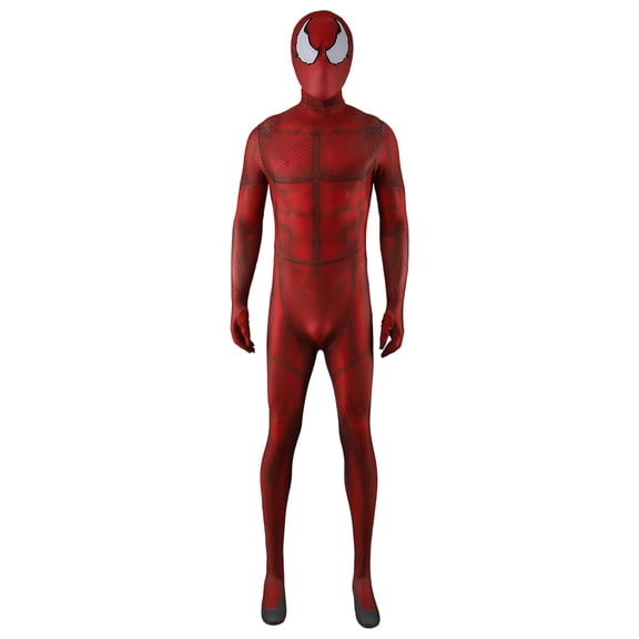 Boys Red Spider Cosplay Full Body Jumpsuits with Mask Superhero Costumes for Halloween Trick or Treat Parades