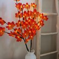 thumbnail image 3 of 30Inch 20LED Fall Leaves Branches Fall Thanksgiving Decorations Lighted Fall Maple Tree Twigs Battery Operated Maple Leaf Lights Autumn Fall Decor for Home Indoor Centerpieces Tabletop, 3 of 5