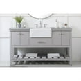 thumbnail image 2 of Elegant Decor Clement 60" Aluminum MDF Single Bathroom Vanity in Gray, 2 of 3