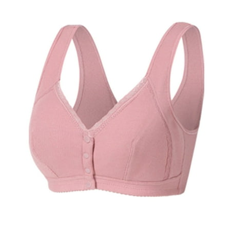 Ploknplq Bras for Women Push Up Bra Women s Comfortable Ring Yoga Sleep Tank Top Bra with Front Button Bra Bras for Women No Underwire