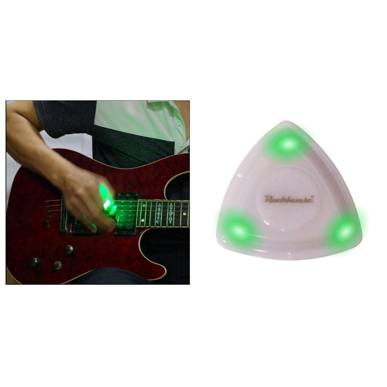 LOOK 3 Colors Guitar Picks 1.0mm/0.8mm/0.6mm Thickness Plastic w/  High-sensitivity LED Light For Acoustic/ Electric Guitar Use - AliExpress