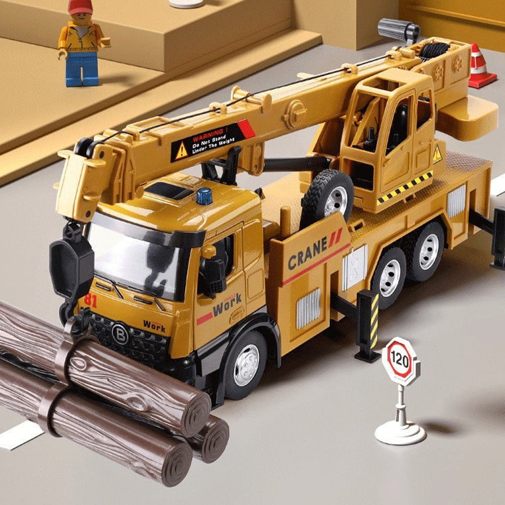 Godderr Kids Toddler Alloy Cranes Car Toys with Sound Light Engineering Vehicle Toys over 3 Years Old Boys Construction Car Toys Gift
