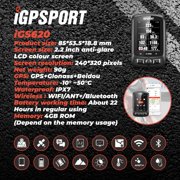 iGPSPORT iGS620 2.2 LCD Display GPS Bicycle Computer, Black