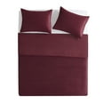 thumbnail image 3 of Mainstays Full/Queen Quilt – Luxury Velvet, Dark Red, Stripe-Stitched, Soft & Cozy Bedding, 3 of 15