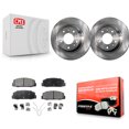 thumbnail image 1 of Transit Auto Rear Disc Brake Rotors and Semi-Metallic Pads Kit for Car Mazda 6 Protege K8F-101765, 1 of 11