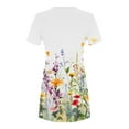 thumbnail image 5 of Drses Dresses for Women 2024 Vacation Short Sleeve Round Neck Floral Print Sundress Casual Loose Midi Beach Dress, 5 of 6