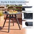thumbnail image 2 of Gymax Square Outdoor Dining Table All-Weather Plastic Patio Bistro Table for 4 Gray, 2 of 10
